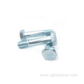 4.8 grade blue white zinc outer hexagon bolt DIN931 933